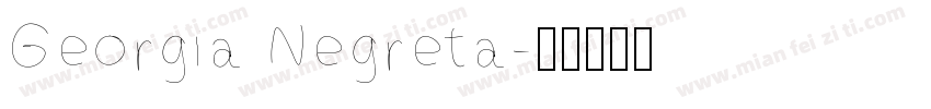 Georgia Negreta字体转换